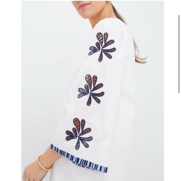 🤍HYACINTH HOUSE White & Blue
Embroidery Atlantic Mini Dress  SIZE L🤍 - Picture 2 of 9